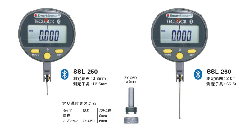 日本tecloc藍牙無線傳輸杠桿千分表SSL-250數顯杠桿表SSL-260 350
